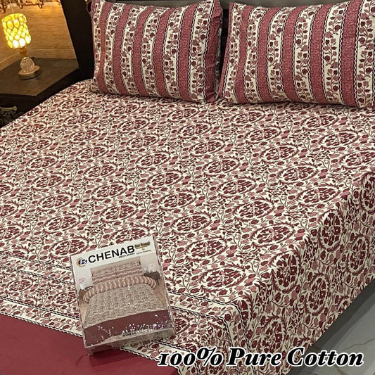 Earthy Patchwork Cotton Bedsheet – Gul Ahmad