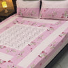 Elegant Pink & White Cotton Bedsheet – Floral Bliss