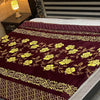 Luxurious Maroon & Gold Floral AC Fleece Blanket – Riwaj